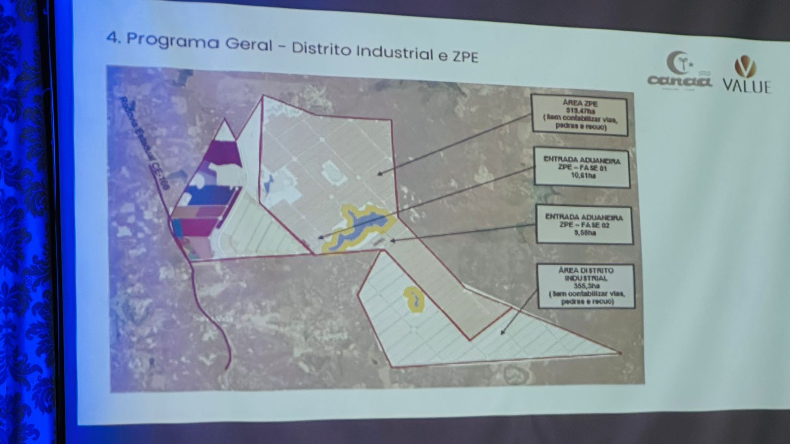 Mapa do Distrito Industrial e da ZPE de Quixeramobim